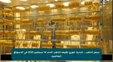 سعر الذهب.. تحديث فوري لقيمة الذهب الأحد 14 سبتمبر 2025 في الأسواق العالمية